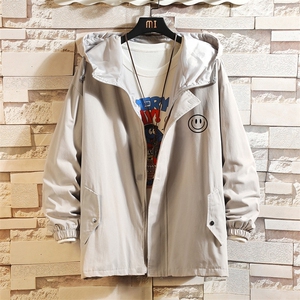 JK41224-P85  纯棉连帽夹克男士大码工装夹克男 砖墙图片