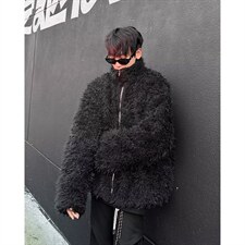 【有货】DW2462-P138冬季仿狐狸毛皮草外套男款加厚宽松棉服棉衣，男装夹克，星座603-2