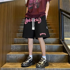 黑色短裤男款运动篮球休闲五分裤高街ins潮流宽松大裤衩沙滩裤夏，男装休闲裤，星座716-2