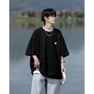 8XL-M 重磅！特大码T潮牌上衣男中性华夫格短袖T恤DX304P25控39图片