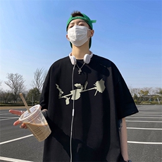 数据超好220克重磅美式潮牌短袖t恤T1216-P28直播有280克品质P38，男装T恤，电商A486
