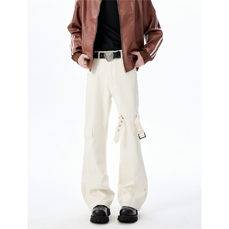 C315-TL005秋冬美式裤腿绑带高品320g弹力工装休闲裤(P58X98)2，男装工装外套，电商C315