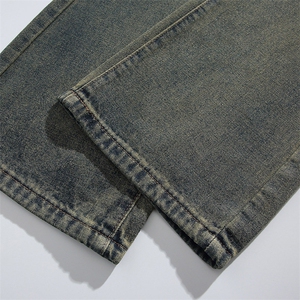 美式复古潮牌宽松微喇高街直筒裤男生工装XZ225-3-CK903-P55控75图片