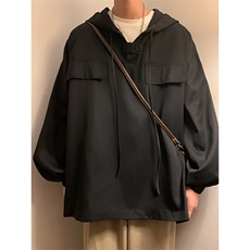 现货DSA059-7839-P45控68秋季连帽休闲宽松高品质百搭卫衣上衣，男装卫衣，电商A059
