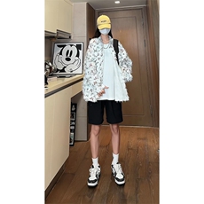 现货CS10051-特批40无差控78新款长袖重工艺流苏蝴蝶情侣花衬衫，男装衬衫，电商A059