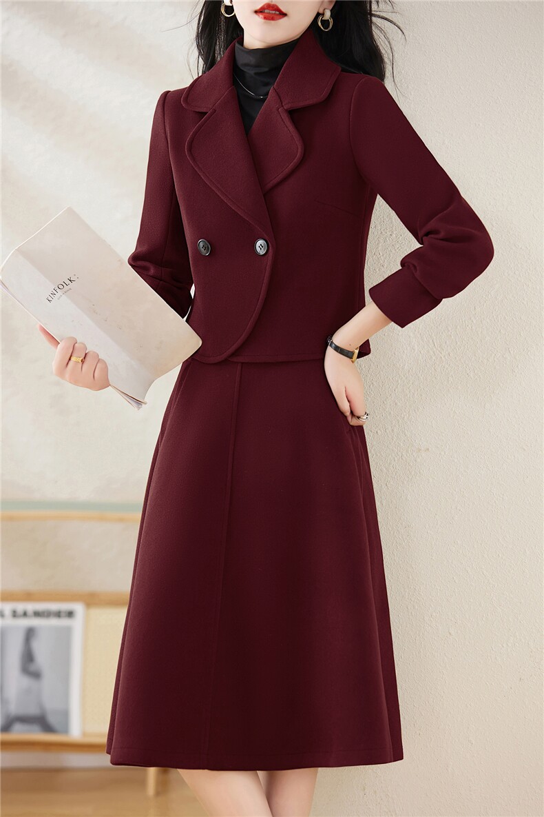 2025年冬季呢料套装,女装套装/套裙,伊航服饰