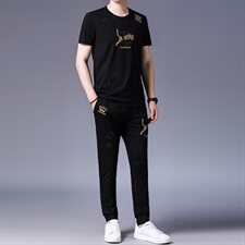 D951062021夏季新款高端商务高品质套装男韩版透气男装，男装套装，电商B360