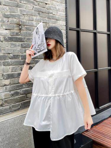 现货休闲拼接上衣，女装，琼卿格