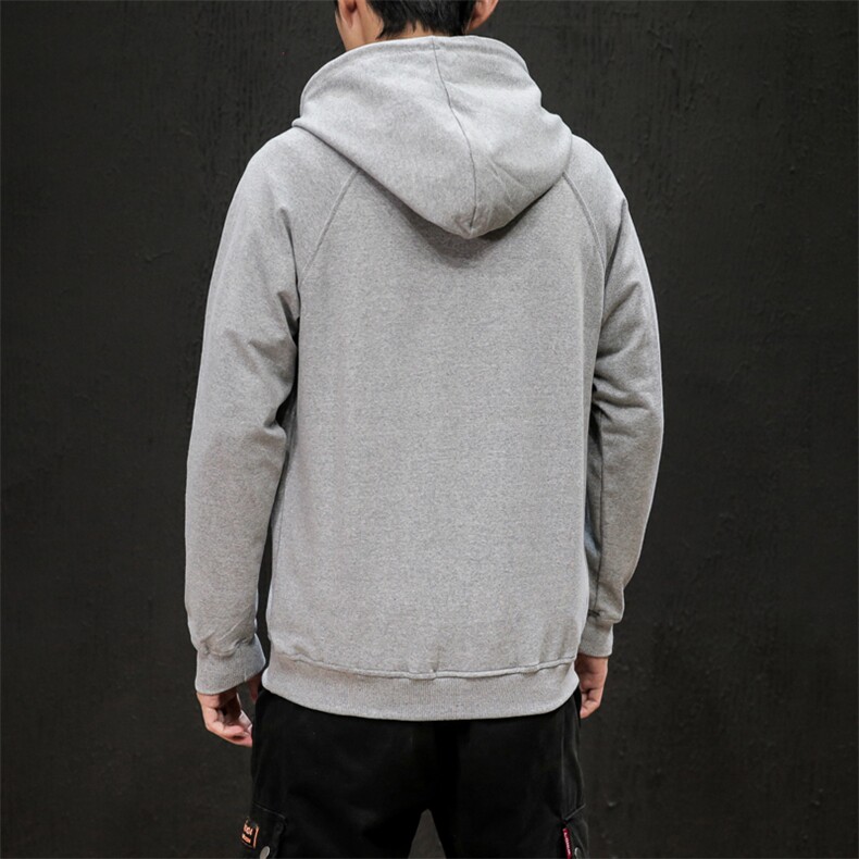 2021春季新日系马切达大码潮男字母刺绣连帽套头卫衣W605-P45,男装卫衣,电商A001