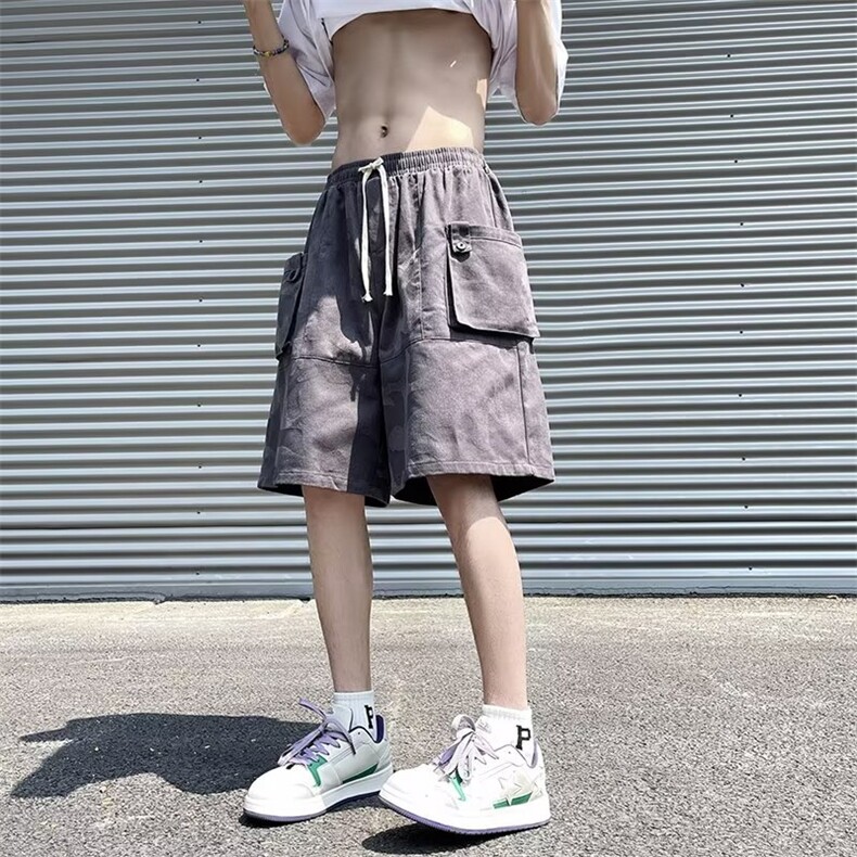 新款简约五分裤文艺原宿宽松型时尚潮牌潮流青春流行男K671-P35,男装休闲裤,星座1109-3