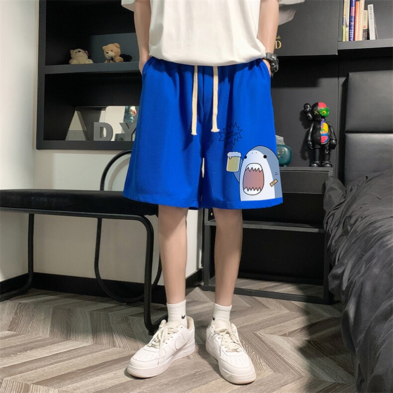 HD74137-P22华夫格短裤男大码宽松五分裤男直筒中裤,男装休闲裤,电商A040