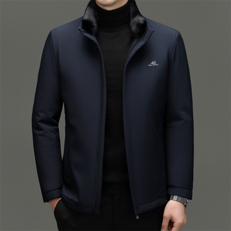 V3635钱塘2020-3新款商务休闲简约冬季厚款中年男士夹克外套P150,男装夹克,钱塘207-3