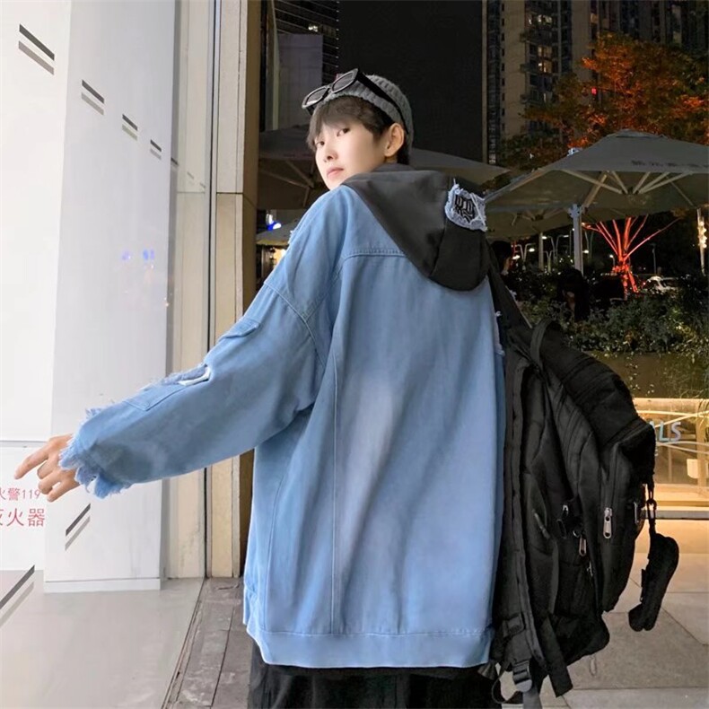 潮流夹克潮男春季假两件外套夹克JB39P50,男装夹克,星座1116-2