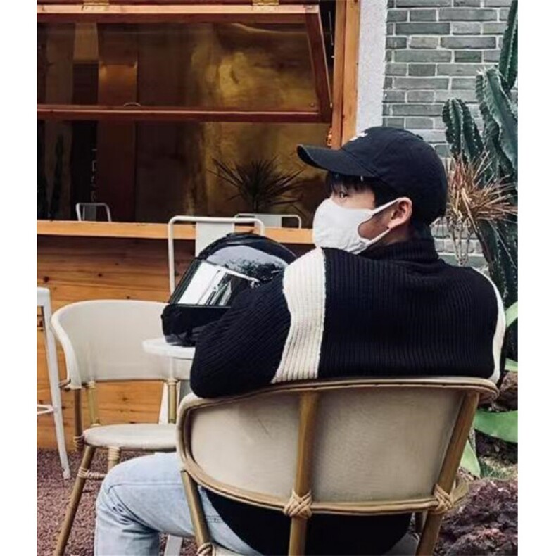 潮刺绣拉链针织衫开衫外套男秋冬季潮牌装宽松高领毛衣M831,男装针织衫/毛衣,星座1116A（原606A-3）