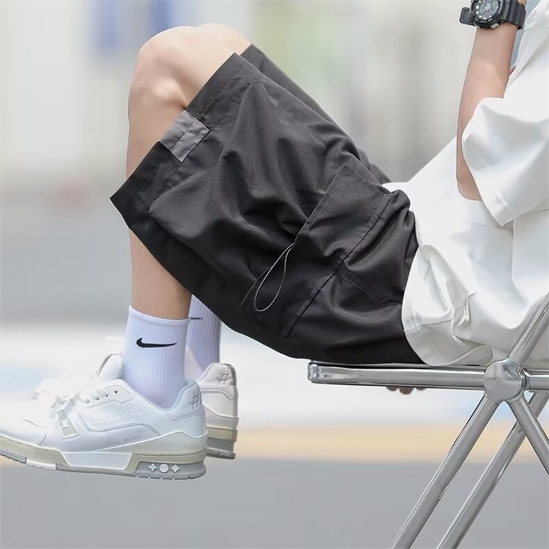 工装短裤男夏季运动休闲中裤夏天宽松五分裤子男款潮K4183-P30,男装牛仔裤,星座412