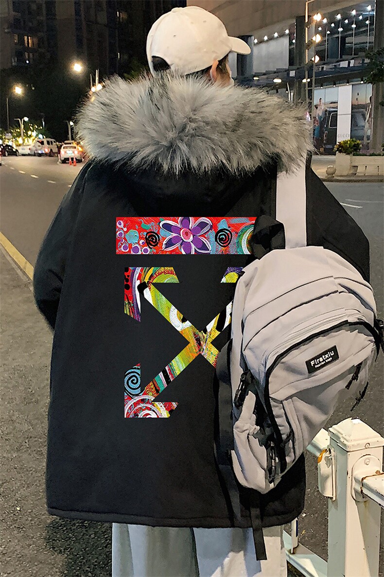 MM48169-P130冬季大毛领棉衣男士大码加厚棉袄男棉服,男装棉衣,电商A040