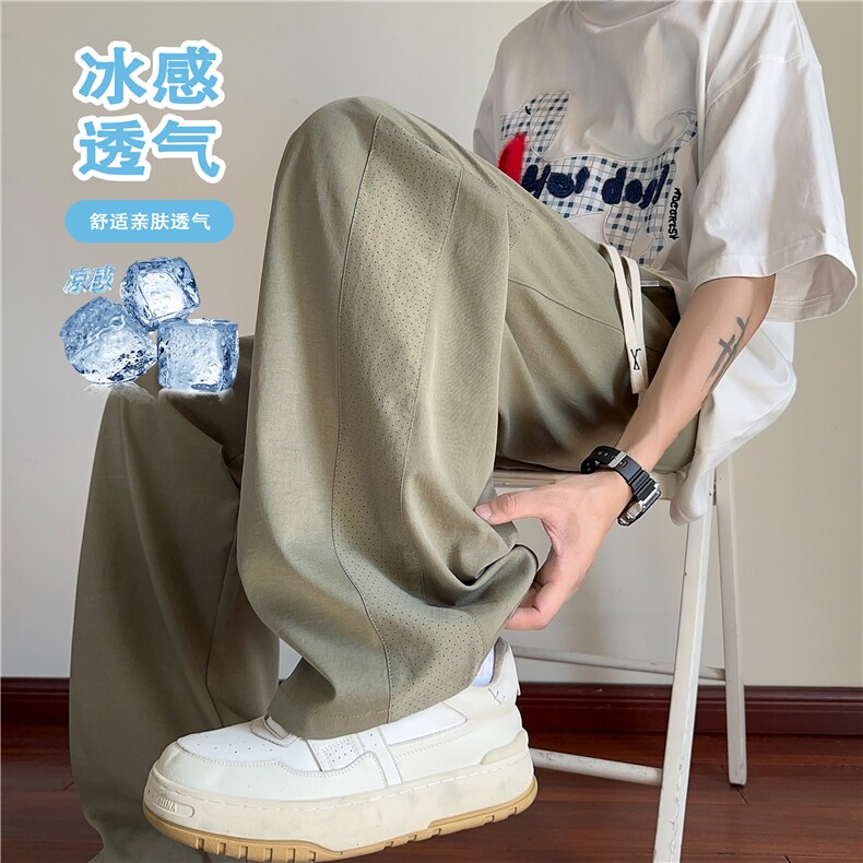 2026夏季新款潮流速干气孔设计宽松休闲裤B315-K25483-特p30控58，男装休闲裤，电商B315