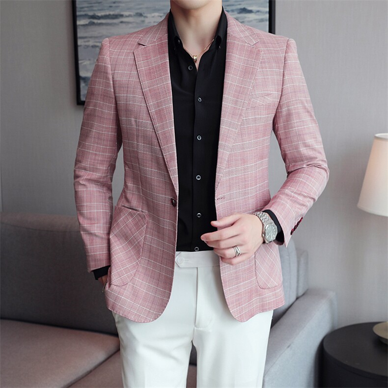 26做货-男士休闲西装修身韩版西服外套小西装上衣DX6848P165,男装西服套装,电商D216