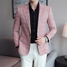 26做货-男士休闲西装修身韩版西服外套小西装上衣DX6848P165，男装西服套装，电商D216