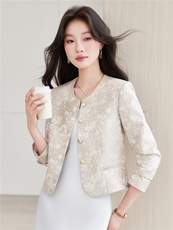 《档口现货》2026秋装新款气质提花高品质短外套女，女装短外套，时尚风爆