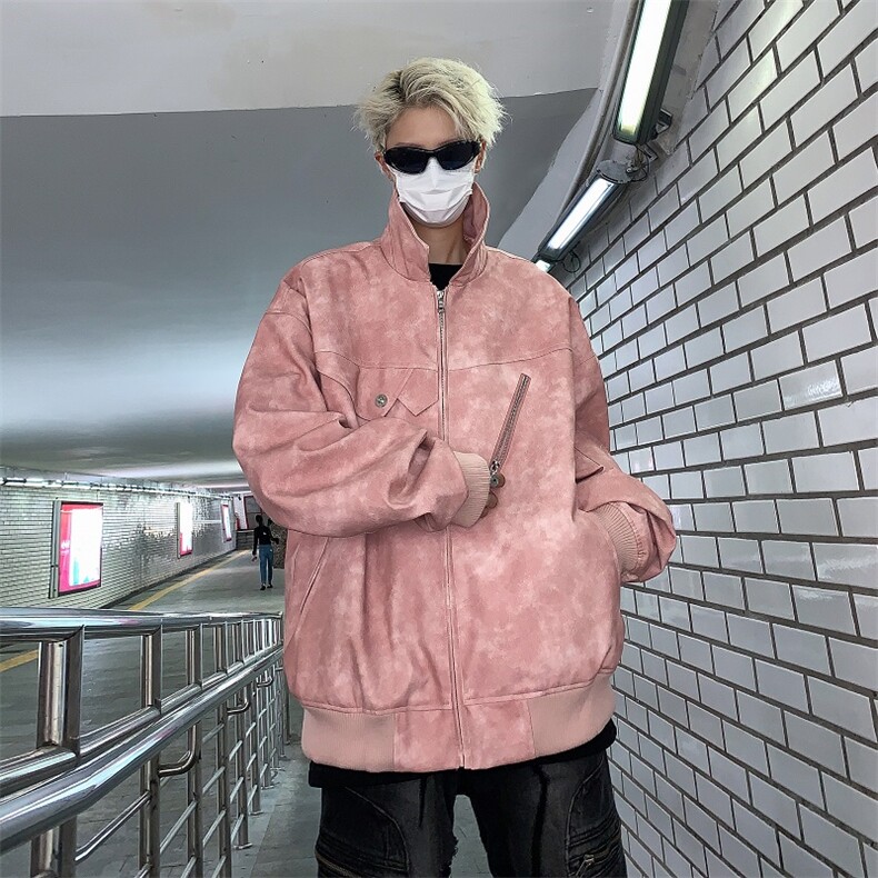 港风秋款男皮衣工装拉链皮夹克外套JK8228P85,男装夹克,星座1013-1