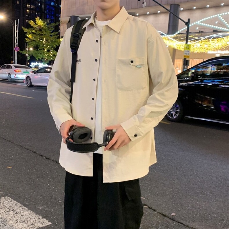 25年春季工装衬衫长袖得物抖音衬衫DS-C323-1-S582-P45,男装衬衫,电商C323-1