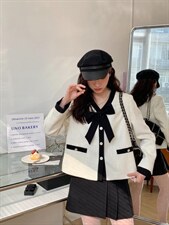 2022新款春装蝴蝶结小香外套，其它，她物