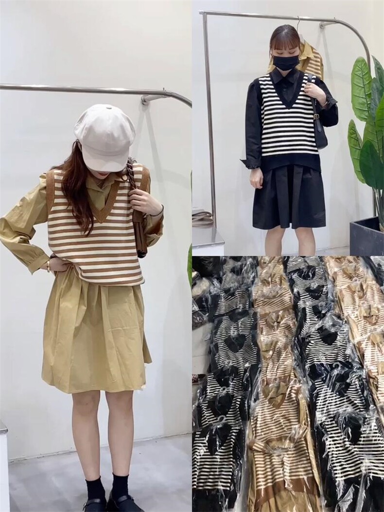 2021针织背心两件套，女装背心吊带，mi mi