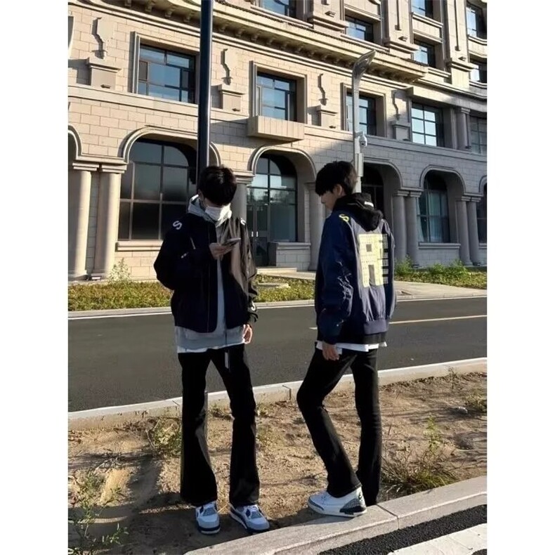 美式撞色复古棒球服2025新款秋冬季宽松设计感小众夹克情侣上衣,男装夹克,星座506A