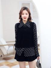 【现货】2021春装新款衬衣马甲短裤三件套,女装马甲,伊洛姿