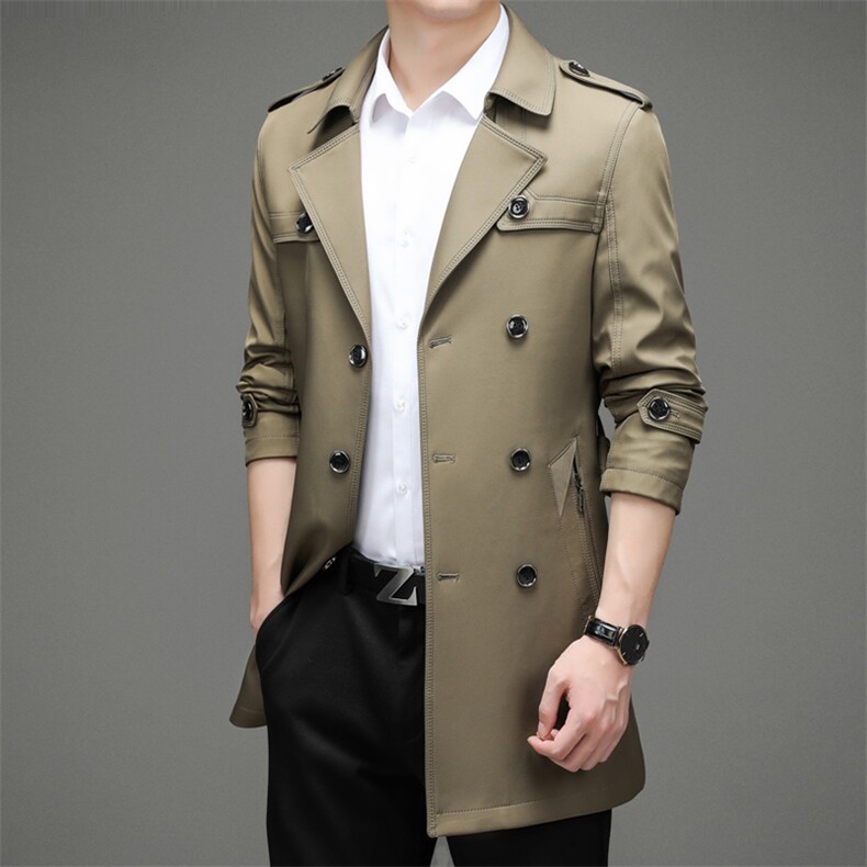 2021风衣男士秋季外套休闲薄款高端商务中长款上衣ZL12158-P180，男装风衣，电商B212（原钱塘6029）