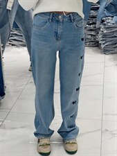 2022夏款绣花牛仔裤宽松牛仔裤，女装牛仔裤，雪儿诱惑