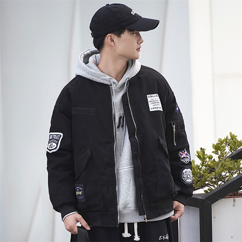 冬季棉服夹克棉衣棒球服外套男流贴标工装情侣款C569-85,男装夹克,星座911-2(原星座613-2）