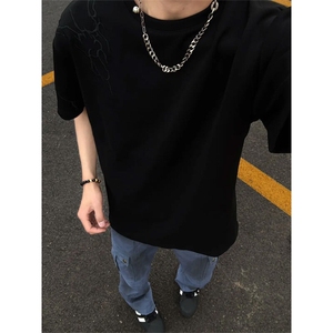 【有货】JT03LL-特P35 美式复古闪电纹刺绣短袖T恤男款情侣半袖图片