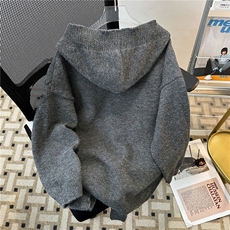 高级感cleanfit灰色开衫外套男秋季针织衫帽衫MY9814P68，男装针织衫/毛衣，星座1116-2