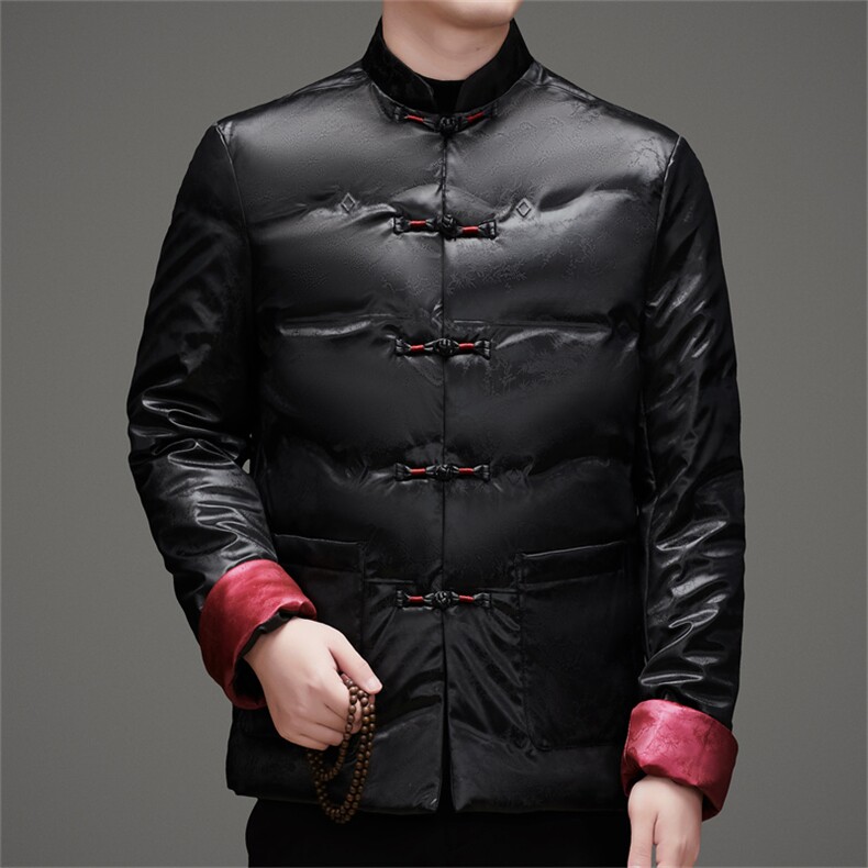 唐装90绒羽绒服男复古盘扣风羽绒服外套中式唐装TR2815-P190,男装羽绒服,星座1105-3