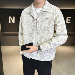夹克男休闲上衣 纯色休闲翻领夹克外套 A329-JK101-105图片