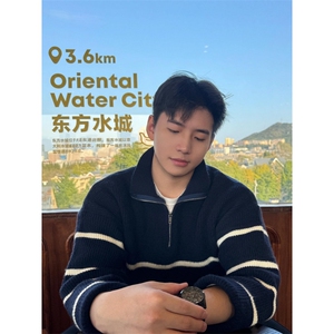 网络图现货复古日毛系衣慵懒风bf软糯套头拉链针织衫J5007-P46,日系淑女风衣搭配图片