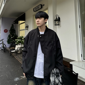 春季新款美式高街棒球服男士潮牌港风飞行夹克外套Jk06-P85控118图片
