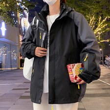 抖音品质加绒奥力绒冲锋衣防水连帽夹克户外工装夹克JK2262-P115，男装夹克，电商A020