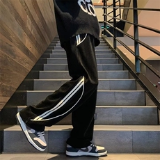 美式小众休闲裤男潮牌新款宽松运动百搭高街直筒休闲裤KG120-p42，男装休闲裤，星座1008-2