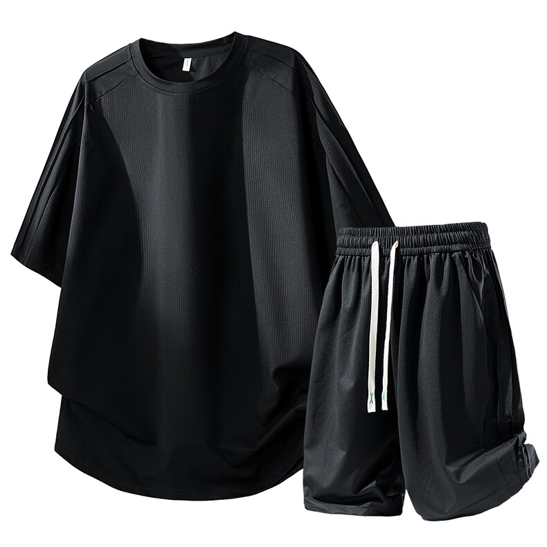 夏季垂感冰丝短袖短裤套装TZ888111特P45控88，男装牛仔裤，电商A309