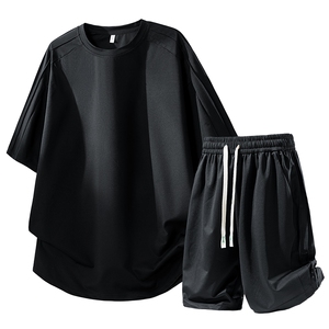 夏季垂感冰丝短袖短裤套装 TZ888111特P45控88，男装牛仔裤，电商A309