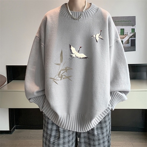 半高领毛衣男大码胖子针织衫毛线衣 M18394-P45 加绒款-P65图片