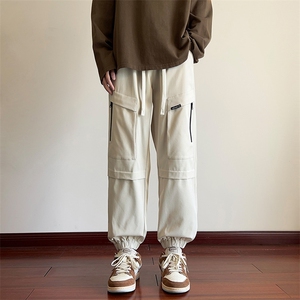 港风休闲裤冲锋裤伞兵裤宽松运动裤拖地裤束脚裤男KP833 P50图片