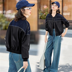 【秋季女装新款】大量现货时尚立领棒球服短款皮衣外套，女装皮衣，魅衣本色