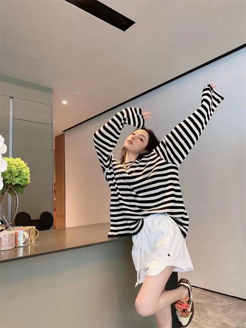 【秋季新品】欧版条纹卫衣，女装卫衣/绒衫，TWO LAPS