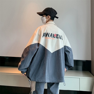秋季新款立领拼接夹克外套束脚九分裤休闲运动套装男TZD13P130图片
