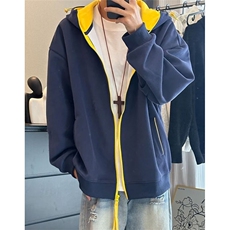 连帽撞色设计冲锋衣外套男女2025秋季小个子休闲百搭卫衣WK01，男装夹克，星座1116A（原606A-3）