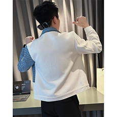 春季拼接撞色夹克男高级感休闲发型师男装外套潮牌春秋衣服JA206，男装夹克，星座1116A（原606A-3）